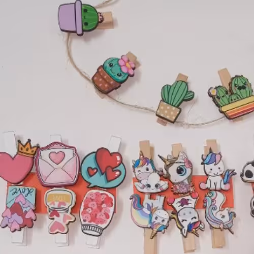 گیره آویز چوبی