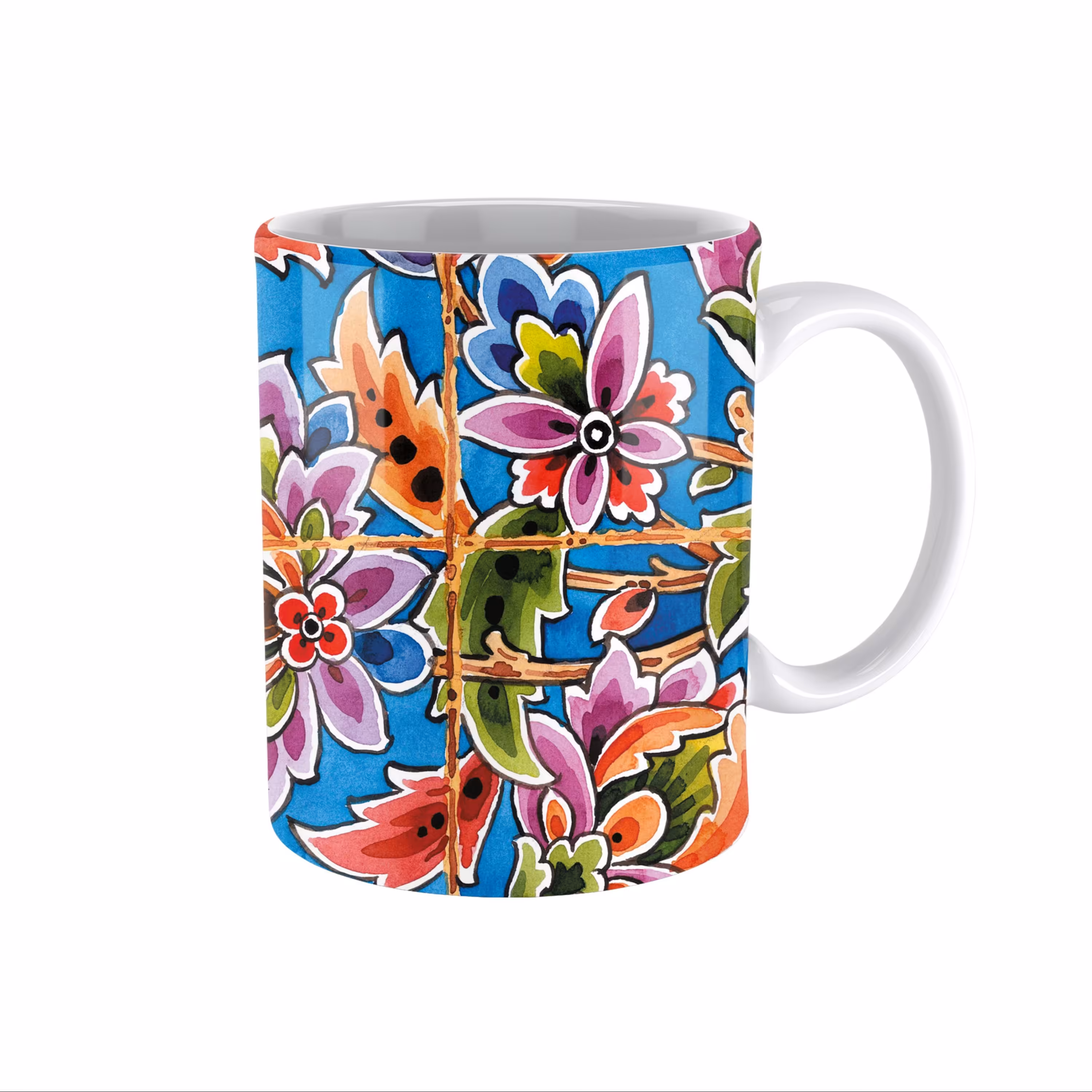 ماگ طرح نقوش کاشی کد019