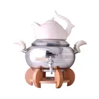 ست کتری و قوری پایه چوبی کروپ ست مدل روژین کد 404