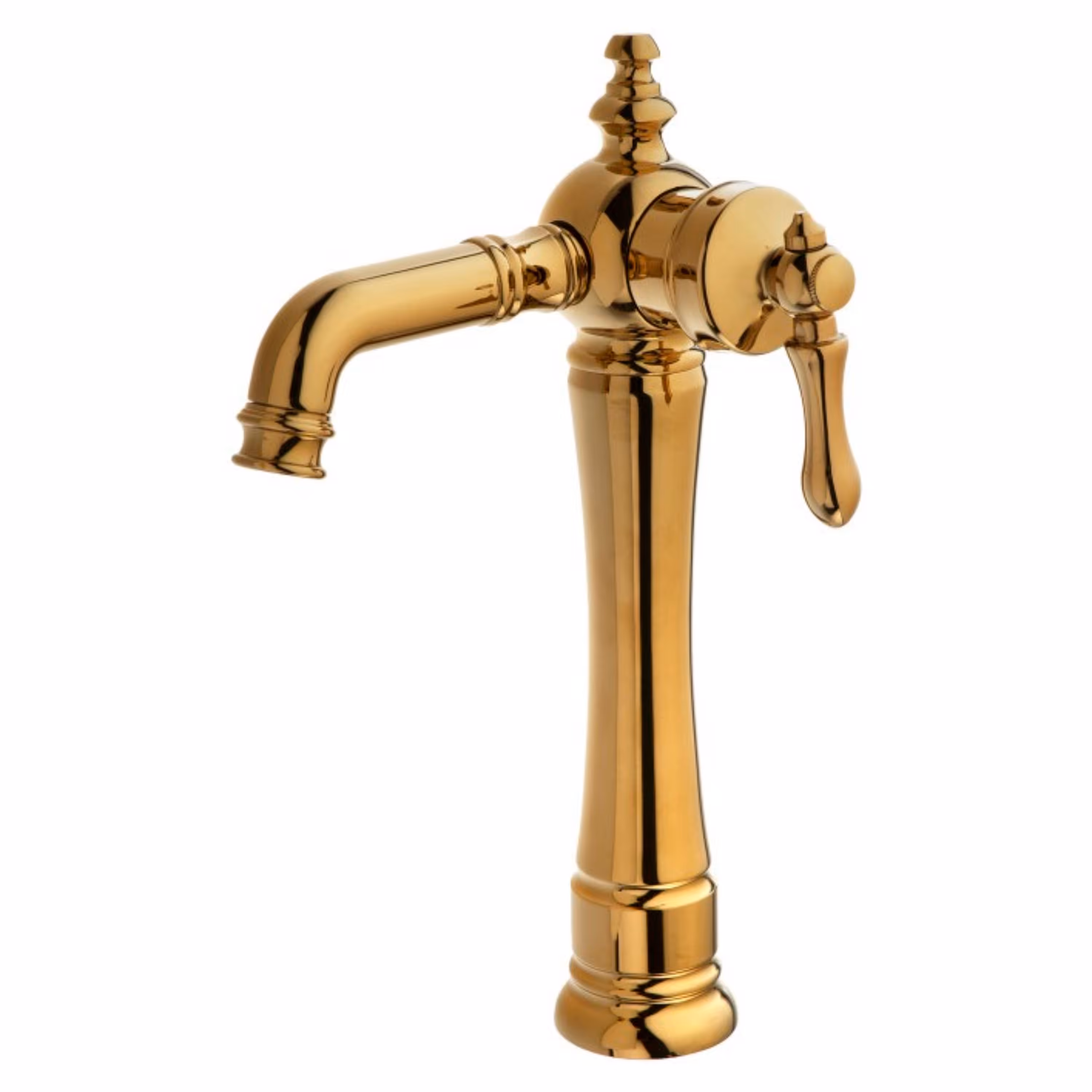 شیر روشویی پایه بلند بیزانس طلایی استاندارد