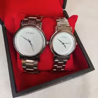 ست ساعت سیتیزن citizen کلاسیک ساده با جعبه و باتری یدکی و ارسال رایگان 