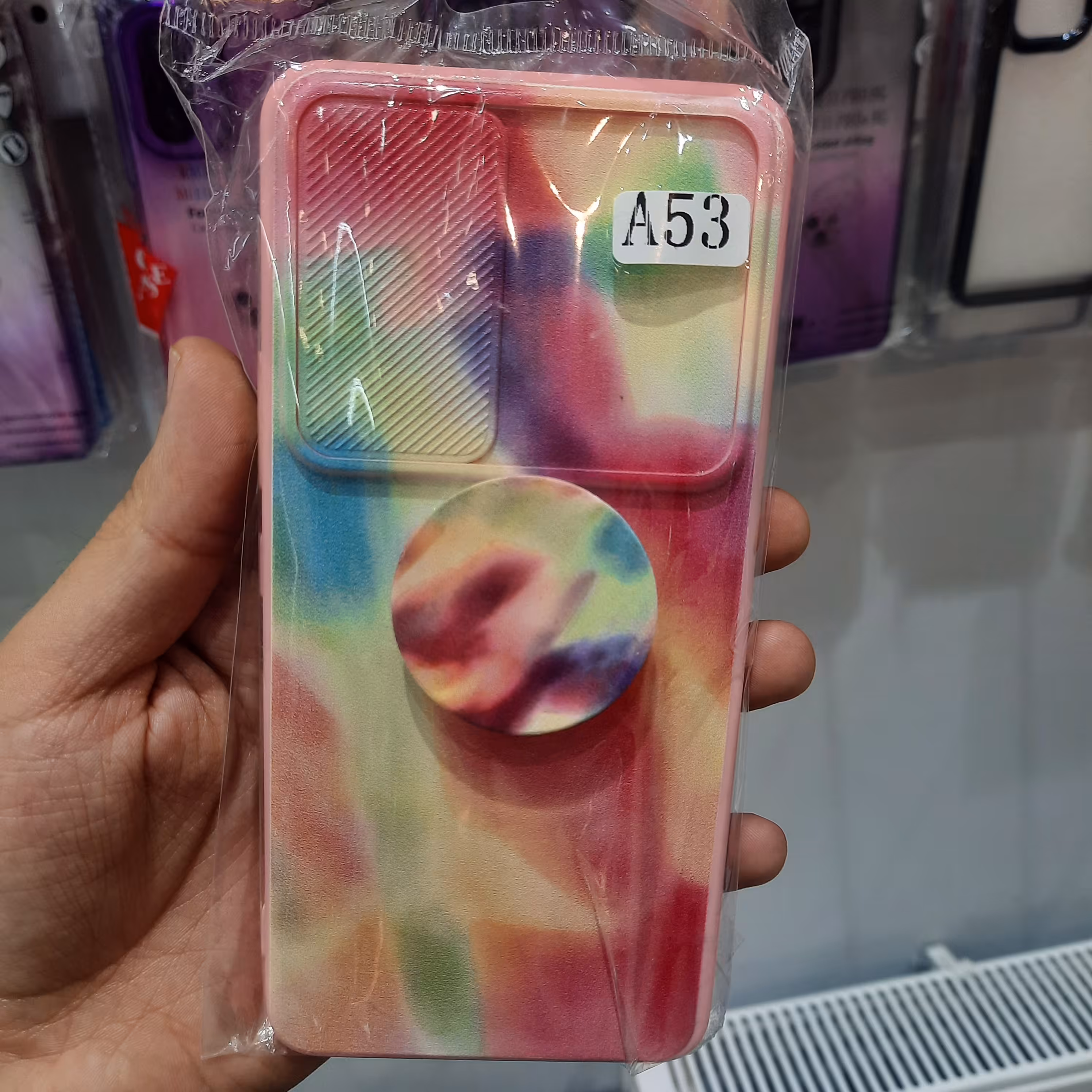 کاور گوشی سامسونگ مدل آ 53 A 53 همراه پاپ سوکت و محافظ دوربین