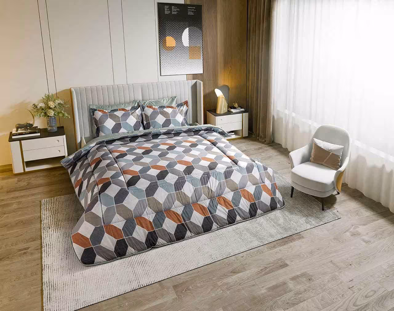 روتختی یک نفره آلوئه ورا لومانا 4تکه طرح Sona