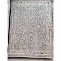 فرش ماشینی 1500 شانه گل برجسته اصل تراکم 4500 طرح بهار زمینه طوسی 12 متری جنس اکرولیک