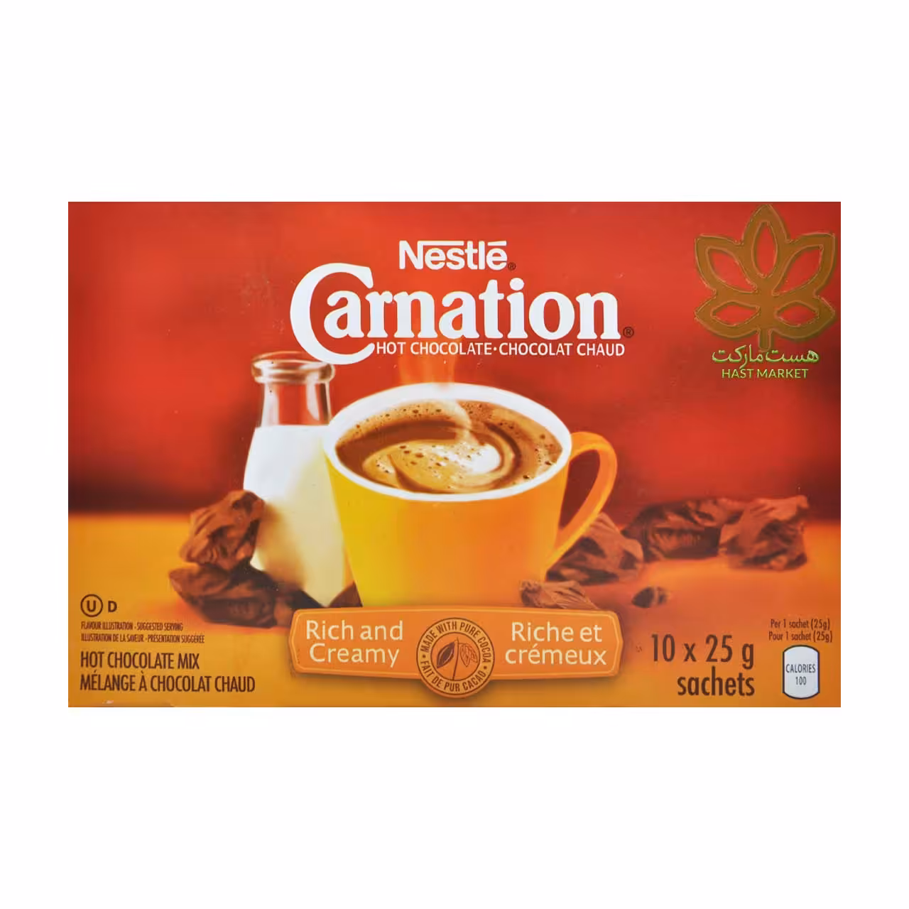 پودر هات چاکلت کارنیشن ریچ کرمی 10 عدد نستله - nestle