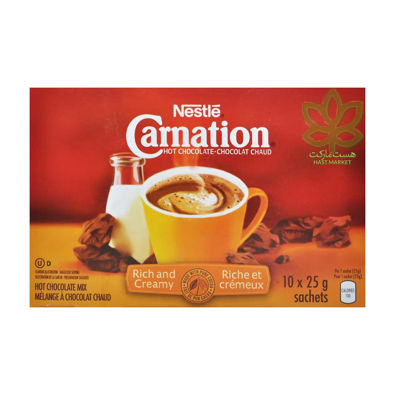 پودر هات چاکلت کارنیشن ریچ کرمی 10 عدد نستله - nestle