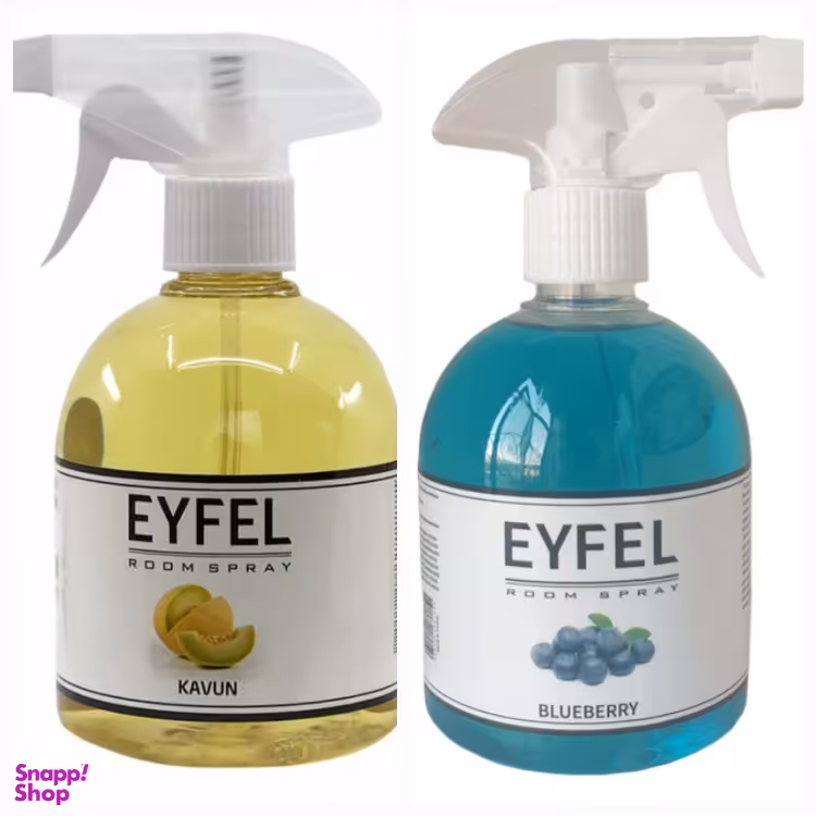 اسپری خوشبو کننده هوا ایفل مدل بلوبری و طالبی حجم 500 میلی لیتر مجموعه 2 عددی