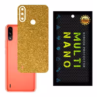 برچسب پوششی MultiNano مدل X-G1F-Gold برای پشت موبایل موتورولا Moto E7i Power