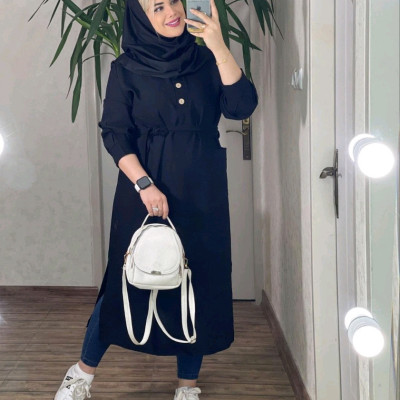 مانتو پیراهنی مدل کفتان نهال