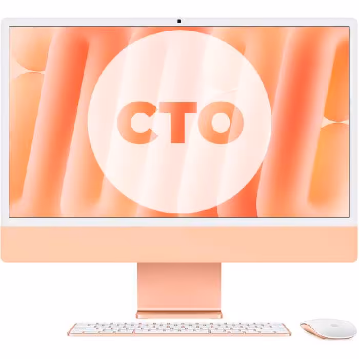 آی مک 24 اینچ M4 کاستوم پردازنده 10core – 10core حافظه رم 32 گیگابایت ظرفیت 512 گیگابایت SSD نارنجی Z1EW0008C - Hiapple.ir