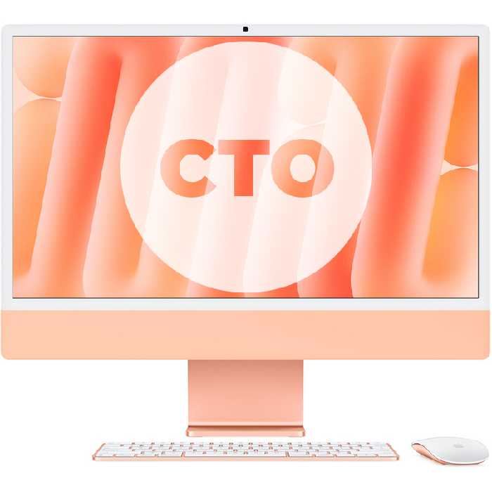 آی مک 24 اینچ M4 کاستوم پردازنده 10core – 10core حافظه رم 32 گیگابایت ظرفیت 512 گیگابایت SSD نارنجی Z1EW0008C - Hiapple.ir