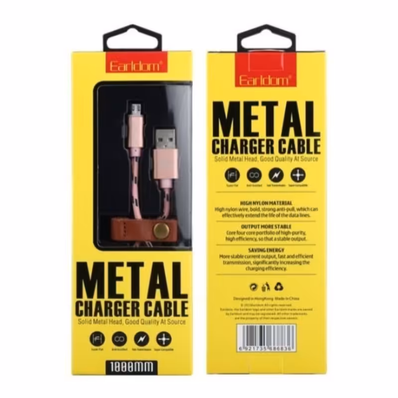 کابل شارژ تایپ سی Earldom مدل PT6 بسته 5 عددی