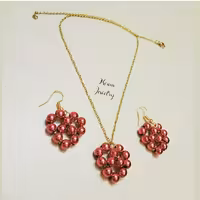 نیم ست طرح تمشک استیل رنگ ثابت