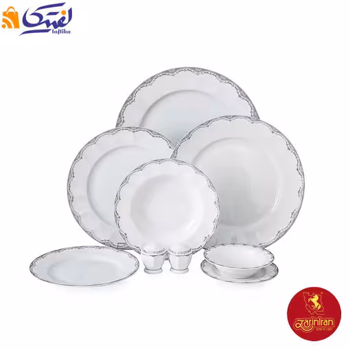 سرویس النور پلاتینی چینی زرین نئوکلاسیک 6 نفره 29 پارچه
