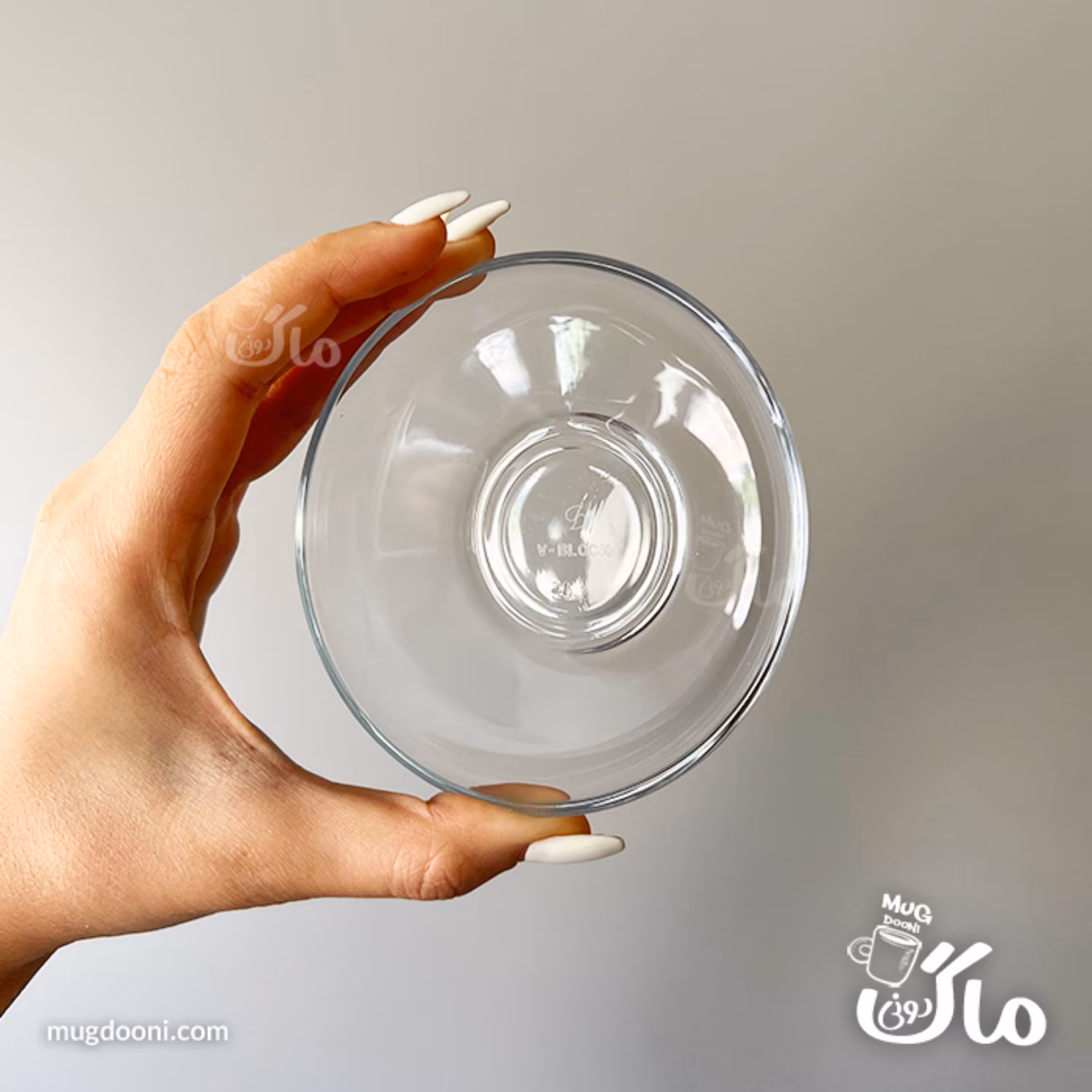 نعلبکی پاشاباغچه مدل V-BLOCK شفاف اورجینال بسته 6 عددی