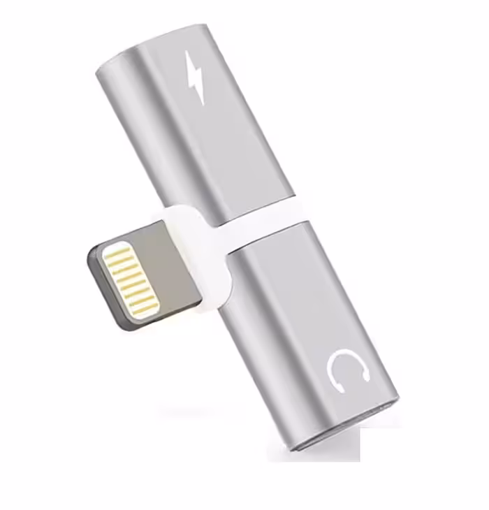 مبدل تبدیل 1 پورت آیفون به دو پورت شارژ و انتقال صدا