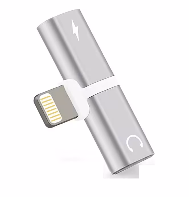 مبدل تبدیل 1 پورت آیفون به دو پورت شارژ و انتقال صدا