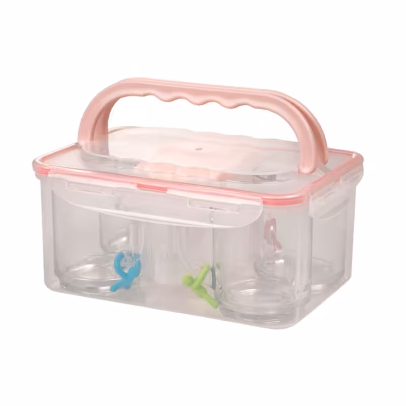 ست چای خوری 4 نفره مسافرتی لیمون کد 17835 رنگ صورتی 