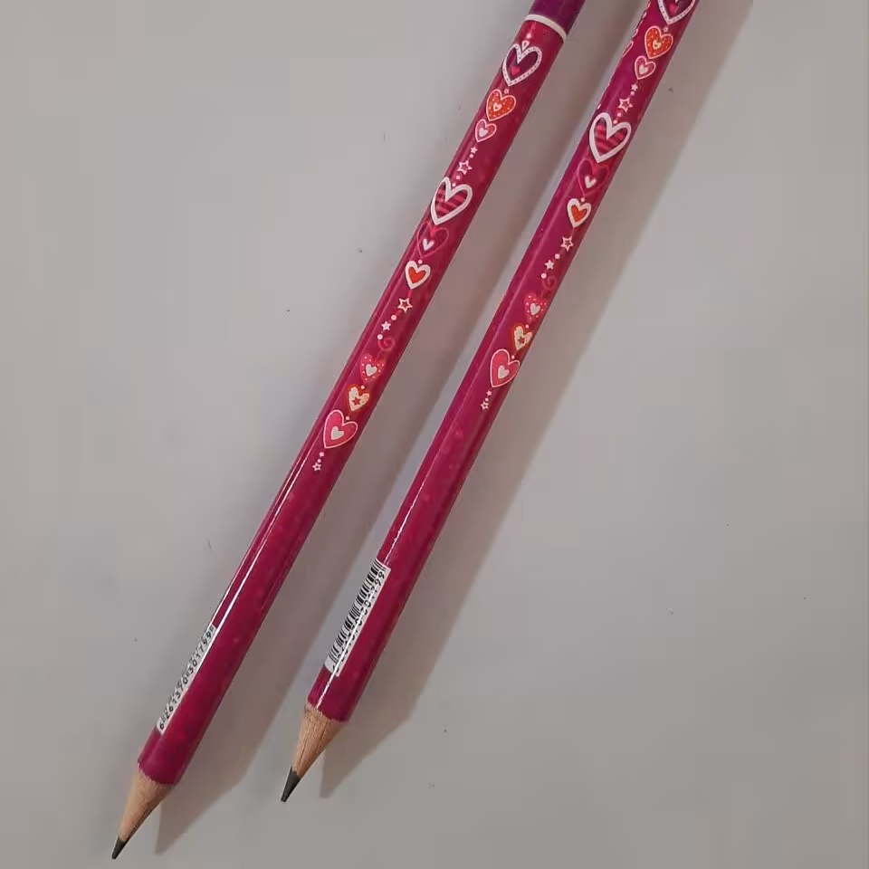 مداد سیاه HB فانتزی قلبی بنفش برند فکتیس 