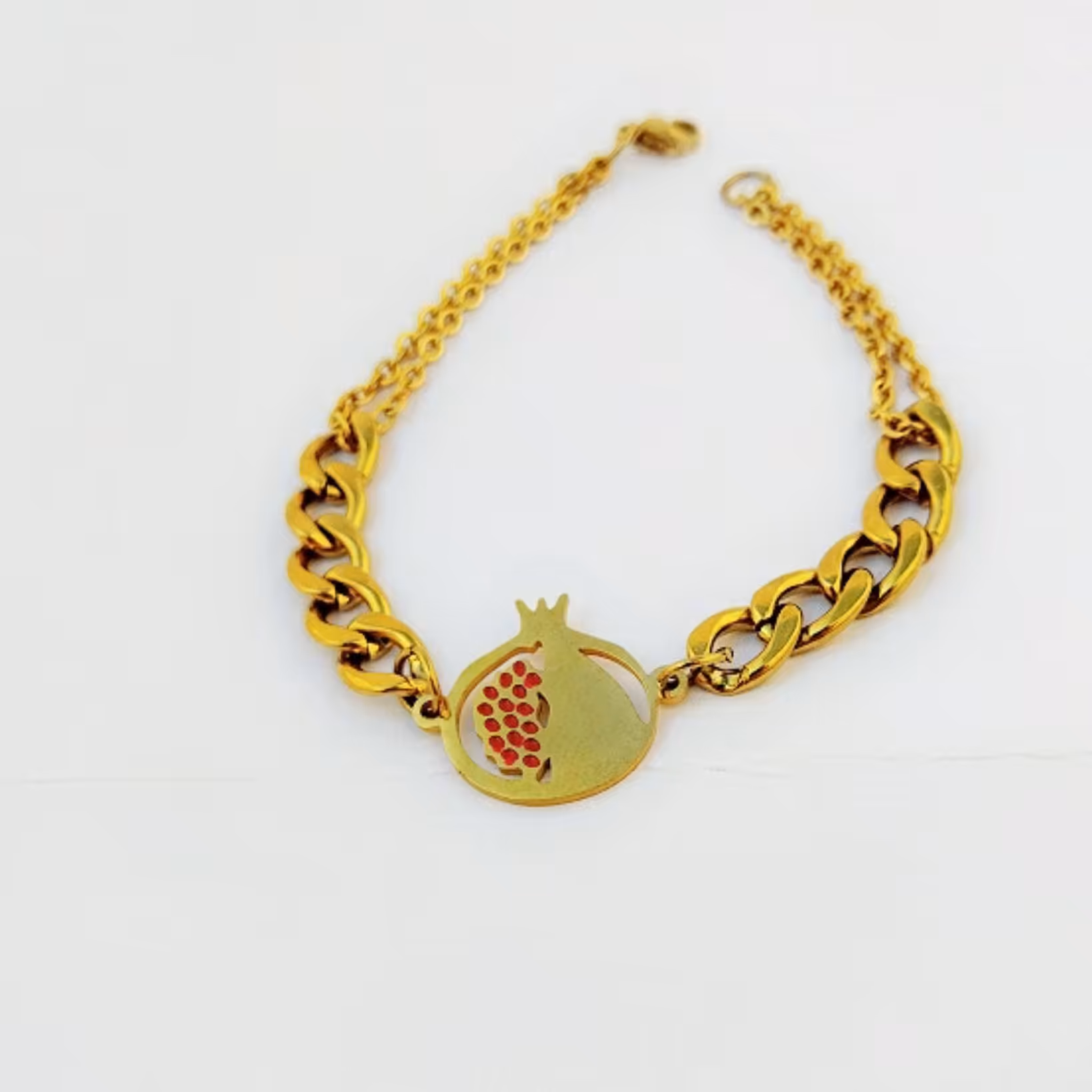 دستبند استیل انار و زنجیر کارتیه ویژه شب یلدا