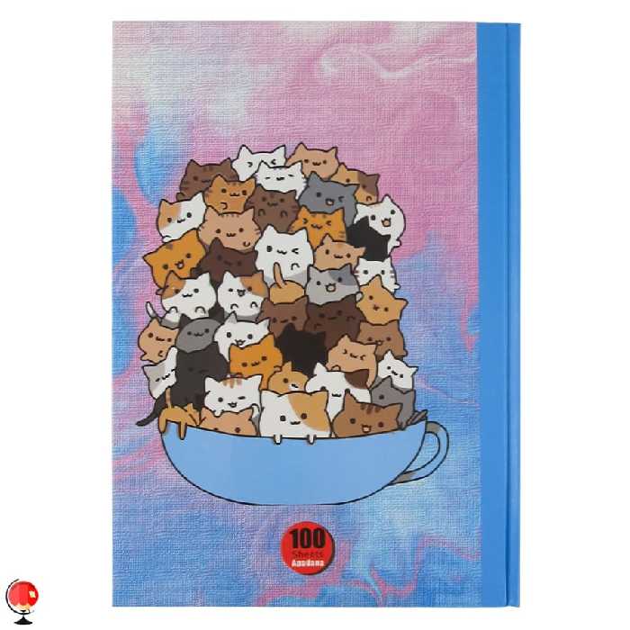 دفتر مشق 100 برگ طرح گربه جلد سخت آپادانا