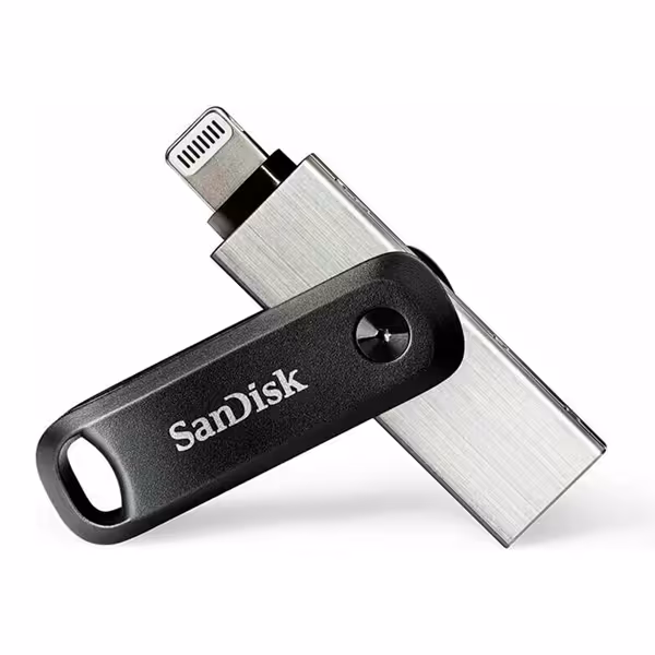 فلش مموری 128GB سندیسک مدل SANDISK iXpand Flash Drive GO با رابط لایتنینگ