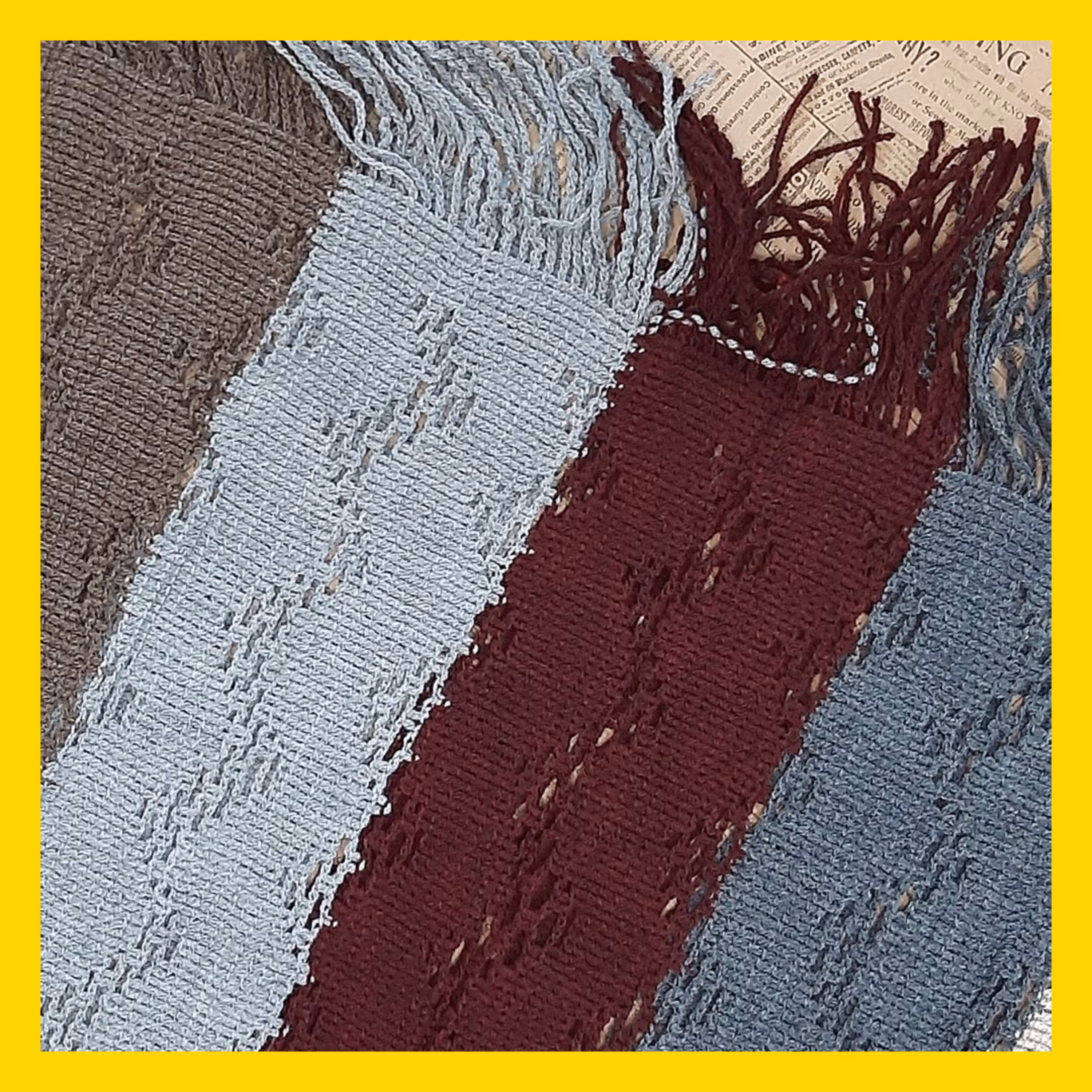 شال بافت راه راه 4