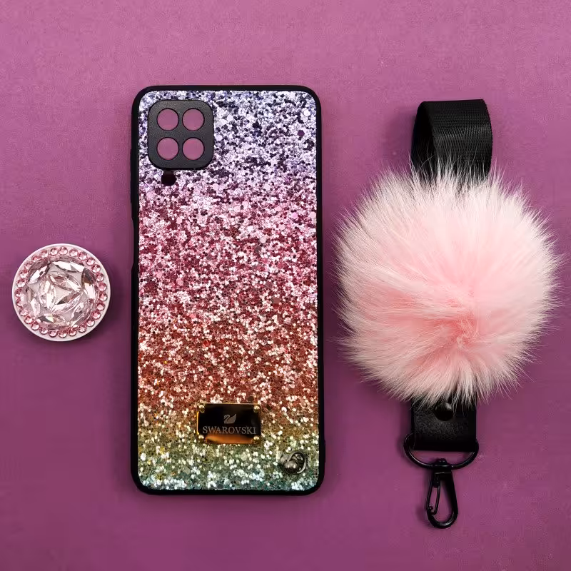 قاب گوشی پام پام 3رنگ مناسب برای گوشی سامسونگ GALAXY A12 همراه پاپسوکت