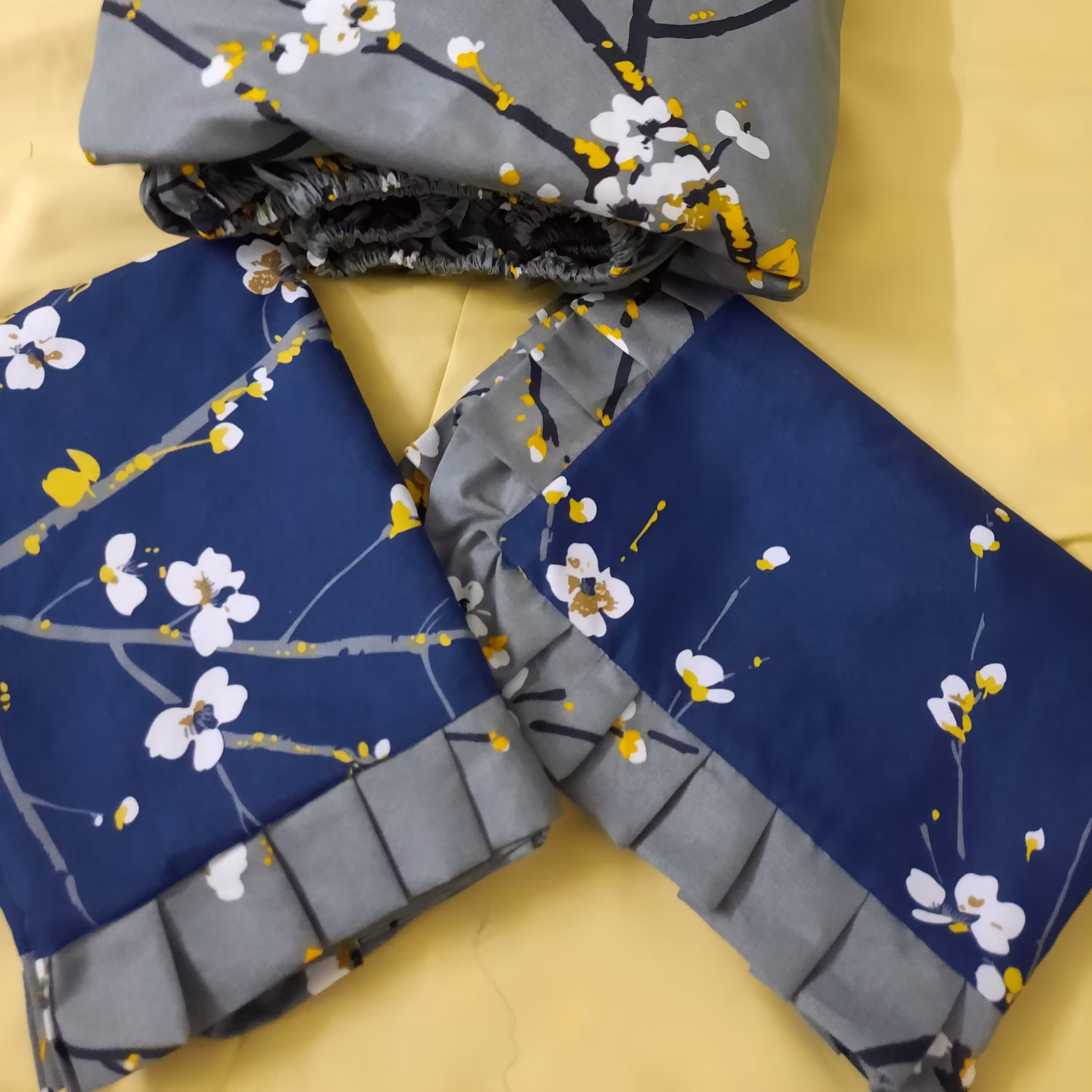 ست زیبای بالش دور چین  وکاور دور کش