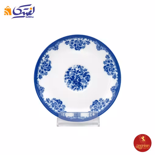 نعلبکی چای خوری چینی زرین ایتالیا اف فلورانس سرمه ای سایز 14