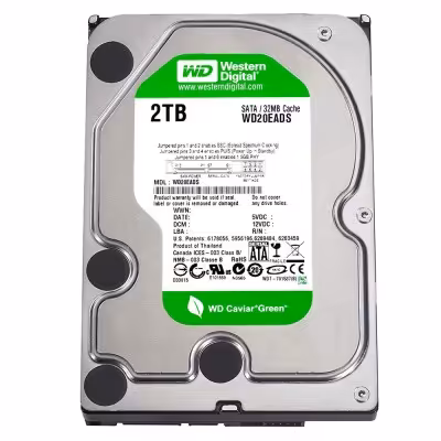 خرید هارد دیسک اینترنال وسترن دیچیتال سبز ظرفیت 2 ترابایت