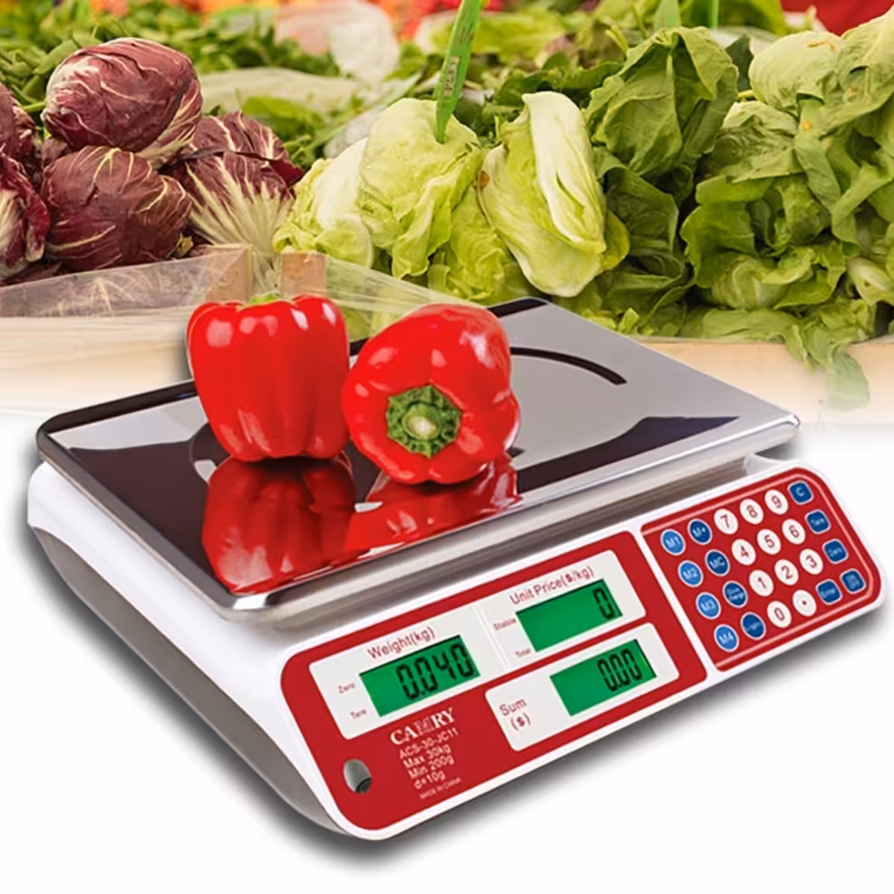  ترازوی فروشگاهی برند کمری (CAMRY) اورجینال و وارداتی  با ظرفیت 30 کیلوگرم و دقت 1 گرم  