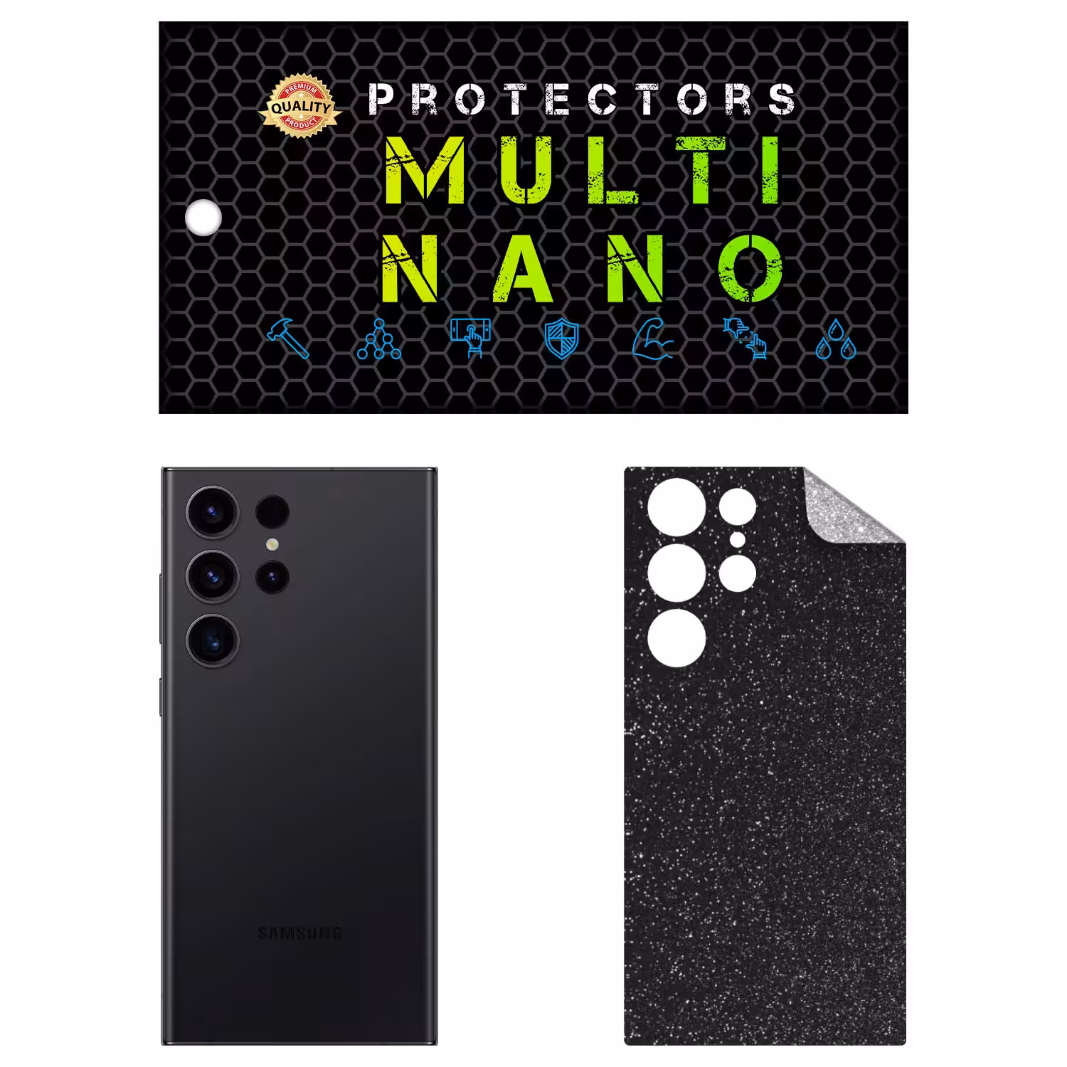 برچسب پوششی کهکشانی مولتی نانو مدل X-F1G برای موبایل سامسونگ Galaxy S23 Ultra