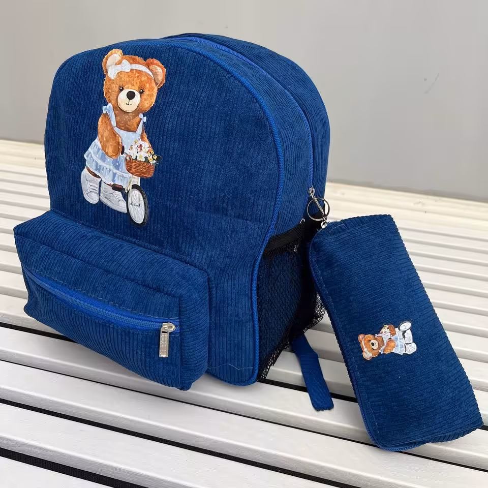 کوله مدرسه عروسکی جنس کبریتی  3510