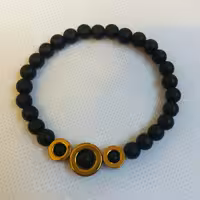 دستبند اونیکس و حدید دایره