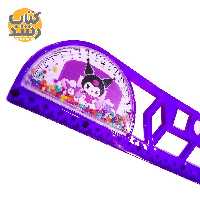 خط كش 30 سانت شابلون دار با نقاله ژله اي مدل UNIC