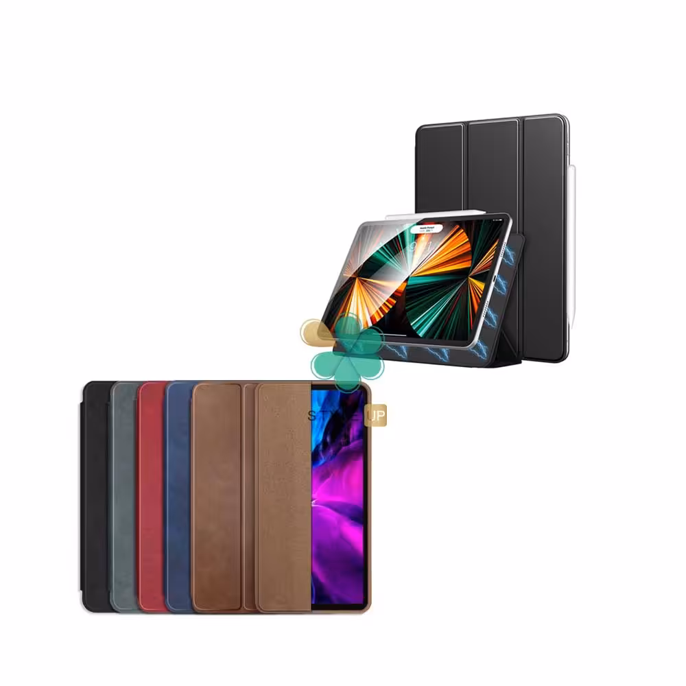 کیف کلاسوری آیپد Apple iPad Pro 12.9 2021 مدل چرمی Mocome