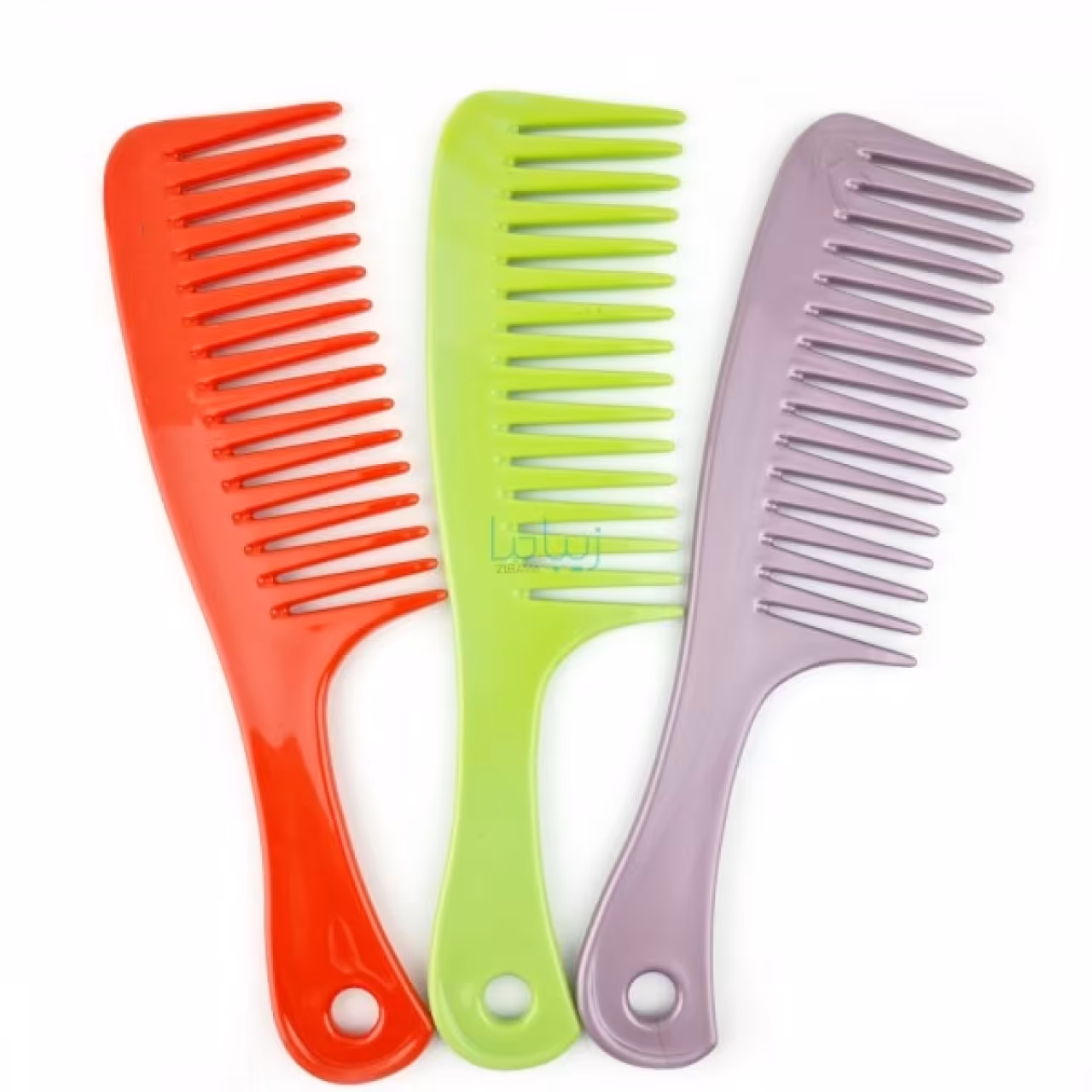 شانه پلاستیکی دندانه دار سایز بزرگ بسته سه عددی