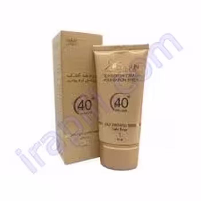 ضد آفتاب کرم پودری رنگی بژ روشن مناسب پوست چرب SPF40 مدیسان 30 میلی لیتر تیوپی