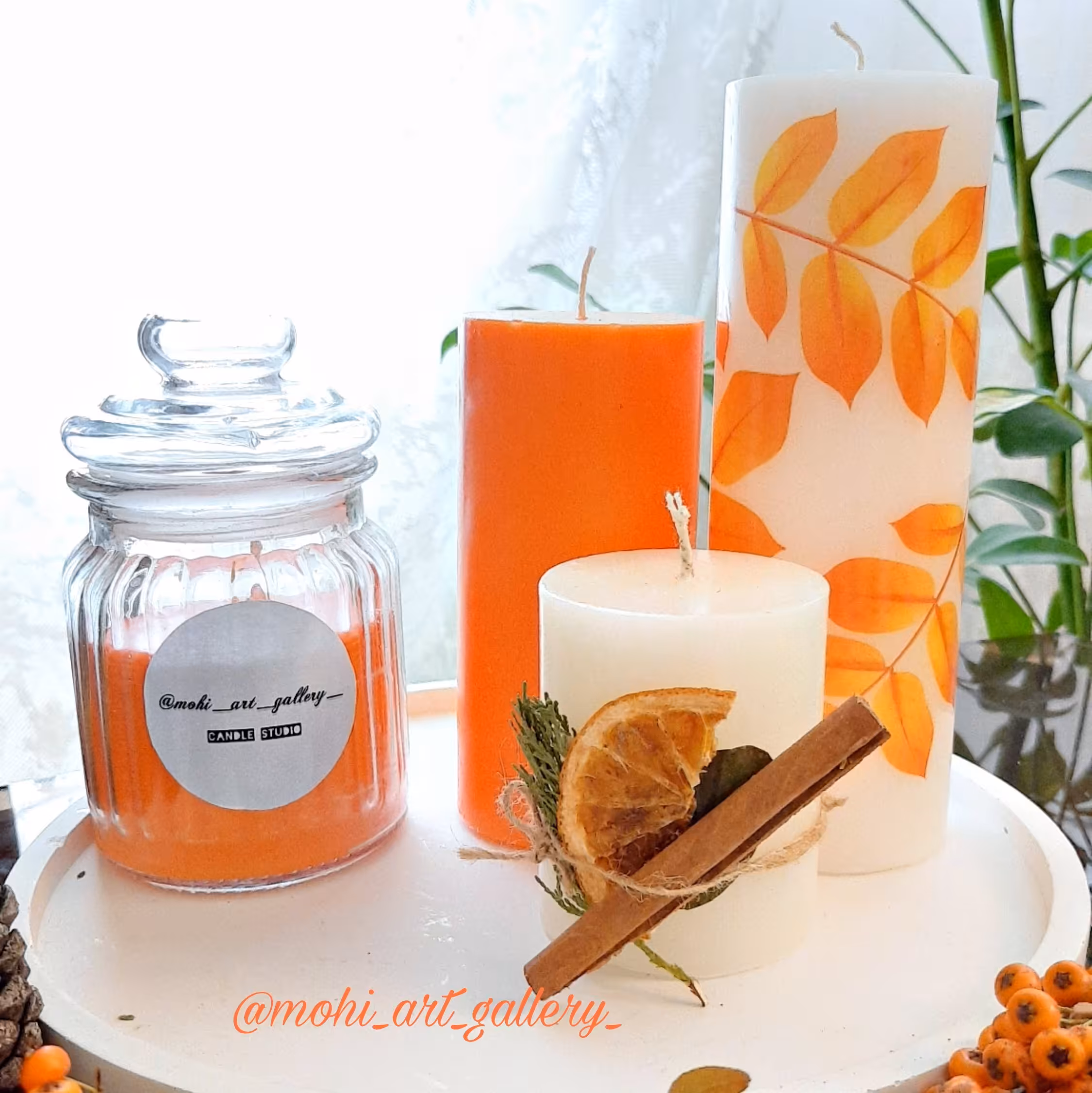 ست شمع پاییزی شیک و خاص