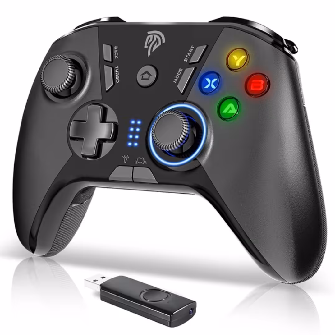 
دسته بازی گیم پد بی سیم EasySMX Arion 9110 قابل برنامه ریزی برای کامپیوتر، PS3، Android TV، TV Box، ALPS Joystick، 