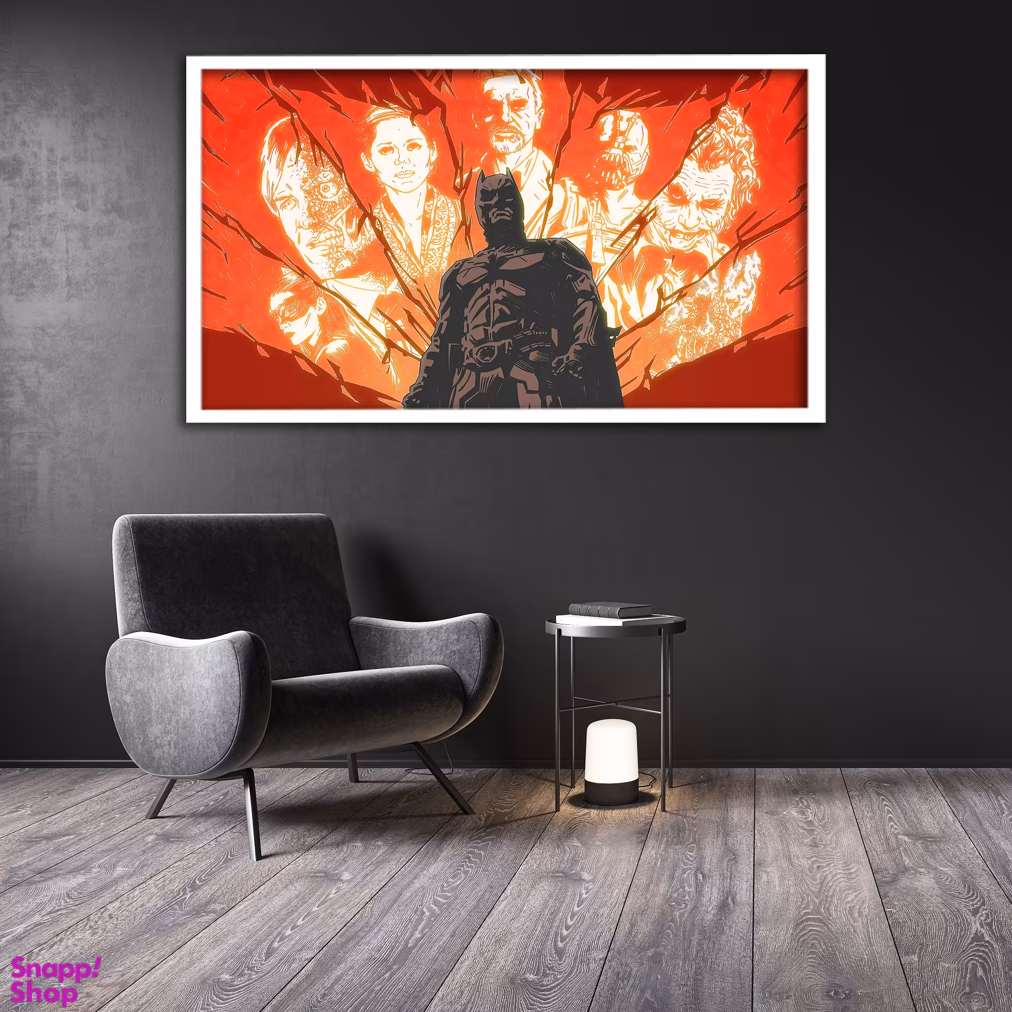 تابلو نوری بکلیت مدل طرح بتمن مدل لایت باکس W43