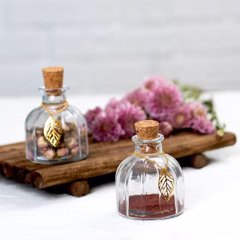 بطری زعفران چوب پنبه ای