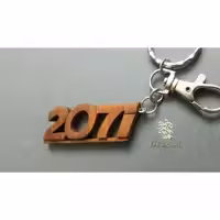 جاکلیدی آویز کلید چوبی با طرح ماشین 207 لوگوی 207i