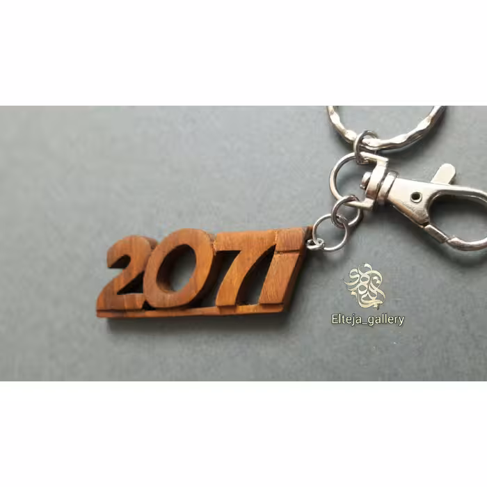 جاکلیدی آویز کلید چوبی با طرح ماشین 207 لوگوی 207i