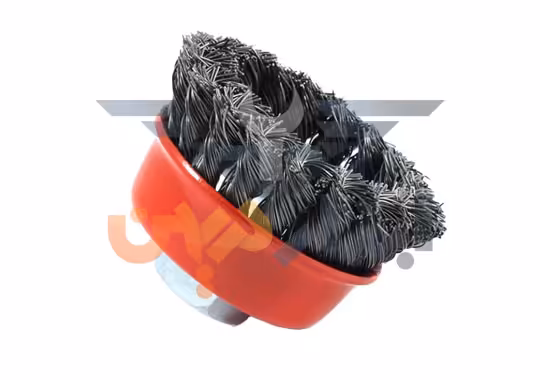 فرچه سیمی کاسه ای بافته 75 میلی متری