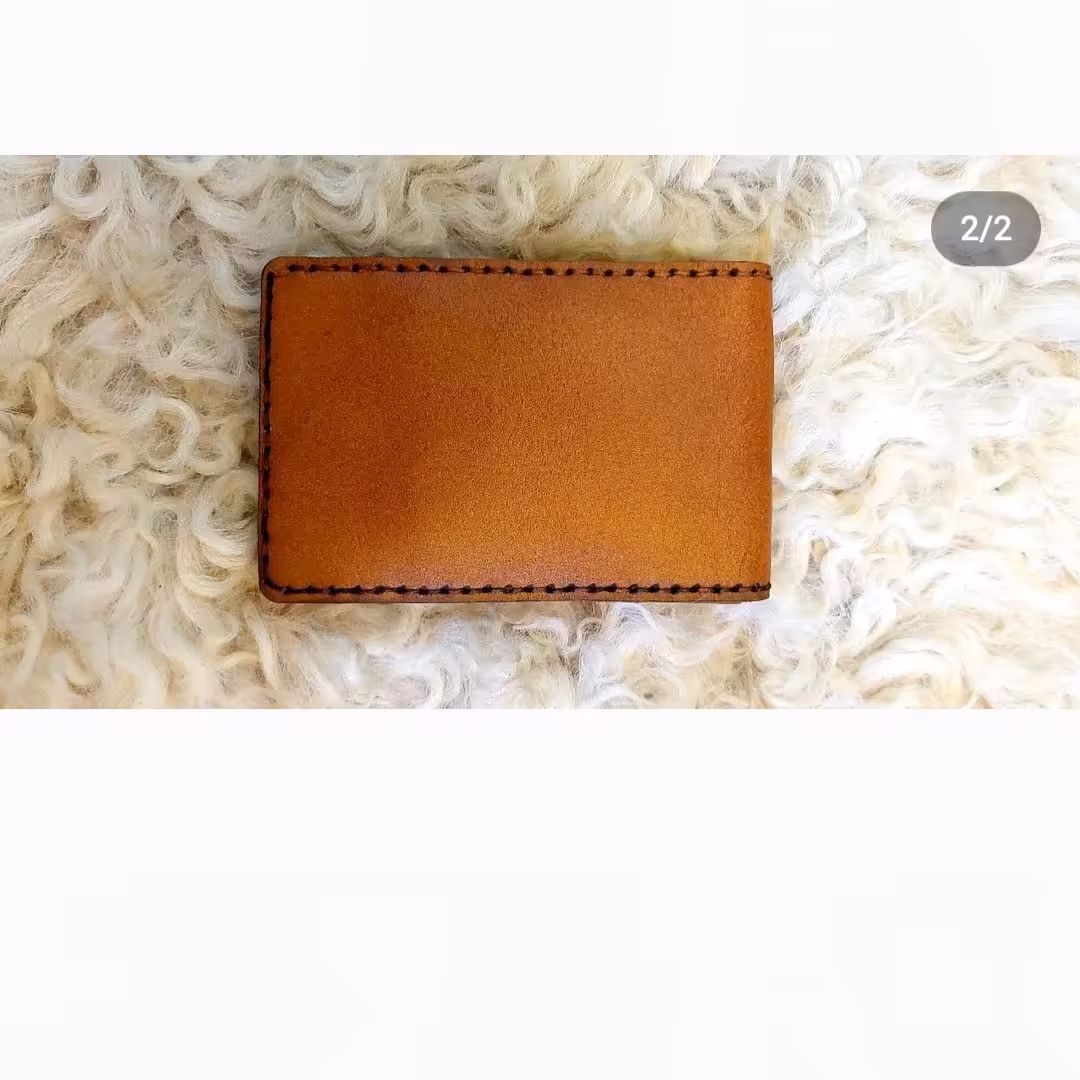 جا کارتی دست دوز با چرم طبیعی گاو 