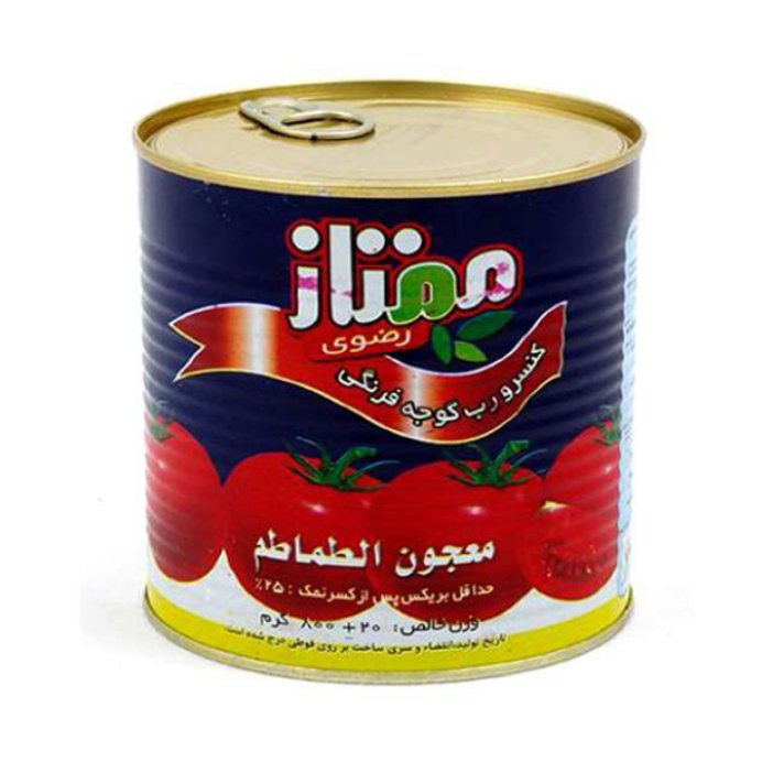 رب گوجه فرنگی غلیظ ممتاز رضوی 800گرم تاریخ جدید