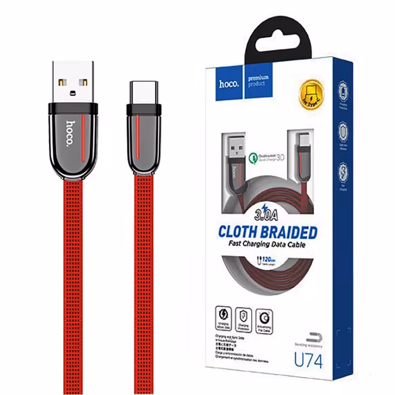 کابل شارژ تایپ سی Type-C هوکو HOCO U74