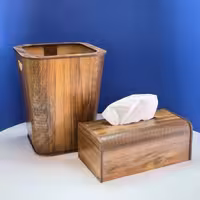 سطل و جادستمالی چوبی 